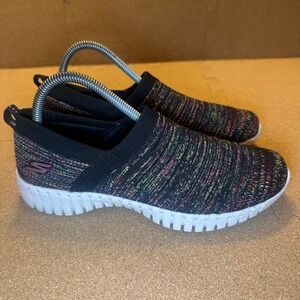 Skechers GOwalk Smart Women 8 Black Multi Space Dye Slip On Sneaker 124063 BKMT